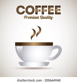 coffee design over beige background vector illustration
