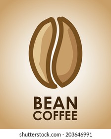 Coffee design over beige background, vector illustration