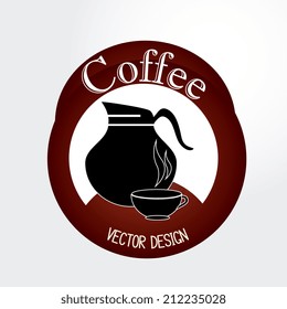 Coffee design over beige background, vector illustration