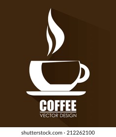 Coffee design over beige background, vector illustration