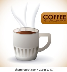 coffee design over beige background vector illustration