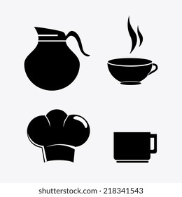 Coffee design over beige background, vector illustration