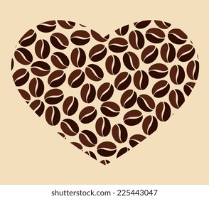 Coffee design over beige background, vector illustration