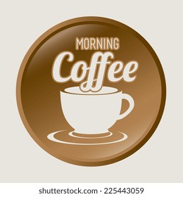 Coffee design over beige background, vector illustration