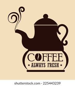 Coffee design over beige background, vector illustration