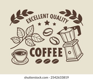 Coffee design over beige background, vector illustration EPS10.
