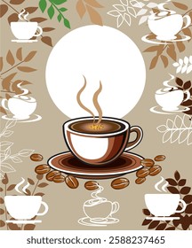 Coffee design over beige background, vector illustration eps10
