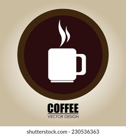Coffee design over beige background,vector illustration