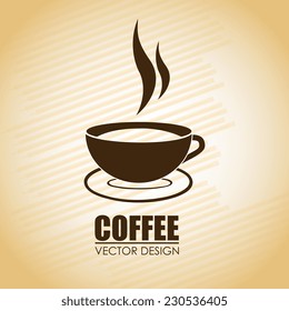 Coffee design over beige background,vector illustration