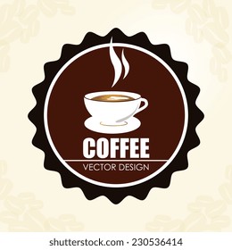 Coffee design over beige background,vector illustration