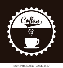 Coffee design over black background, vector illustration