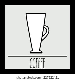 Coffee design over black background,  vector illustration