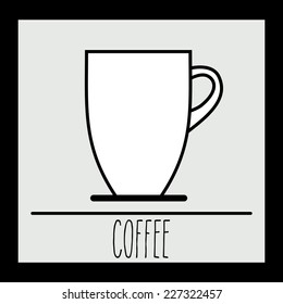 Coffee design over black background,  vector illustration