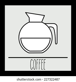 Coffee design over black background,  vector illustration