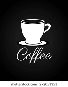 Coffee design over black background, vector illustration.