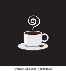 coffee design over black background vector illustration