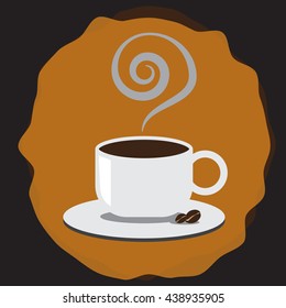 coffee design over black background vector illustration