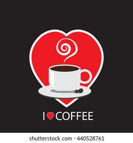 coffee design over black background vector illustration
