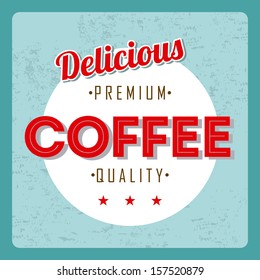 coffee design over blue background vector illustration