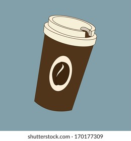 coffee design over blue  background vector illustration 