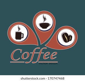 coffee design over blue background vector illustration coffee design over blue background vector illustration