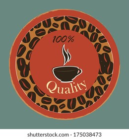 coffee design over blue  background vector illustration 