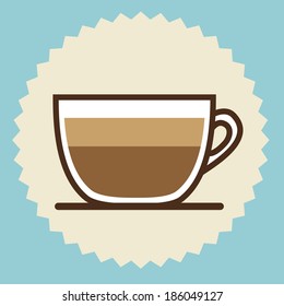 Coffee design over blue background, vector illustration