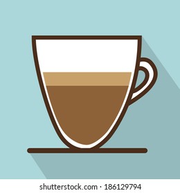 Coffee design over blue background, vector illustration