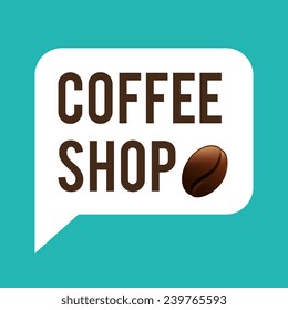 Coffee design over blue background,vector illustration.