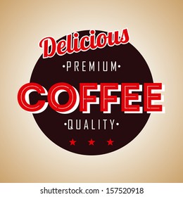 coffee design over bronze background vector illustration