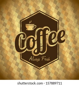 coffee design over bronze background vector illustration