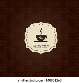 coffee design over brown background vector illustration 