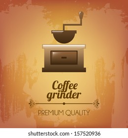 coffee design over brown background vector illustration
