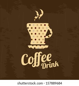 coffee design over brown  background vector illustration