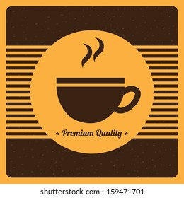 coffee design over brown background vector illustration