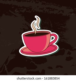 coffee design over brown  background vector illustration
