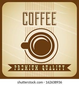 coffee design over brown  background vector illustration