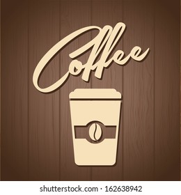 coffee design over brown background vector illustration