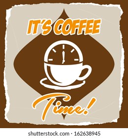 coffee design over brown  background vector illustration