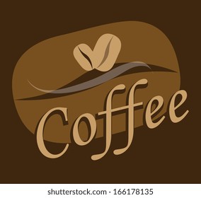 coffee design over brown   background vector illustration 