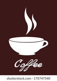 coffee design over brown  background vector illustration 
