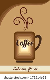 coffee design over  brown background vector illustration 