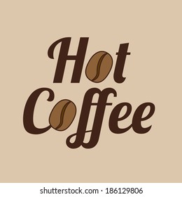 Coffee design over brown background, vector illustration