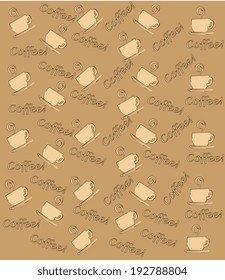Coffee design over brown background, vector illustration