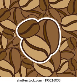 Coffee design over brown background, vector illustration