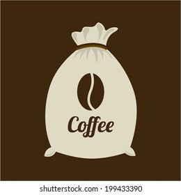 Coffee design over brown background, vector illustration
