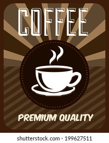 Coffee design over brown background, vector illustration