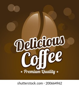 coffee design over brown background vector illustration