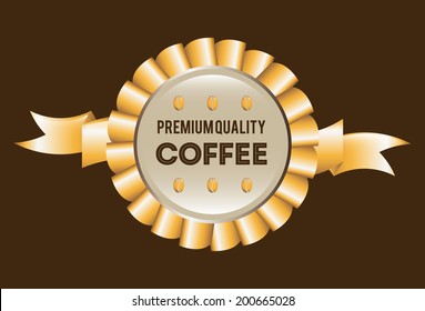 coffee design over brown background vector illustration