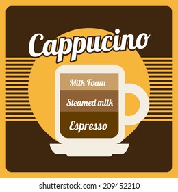 coffee design over brown  background vector illustration